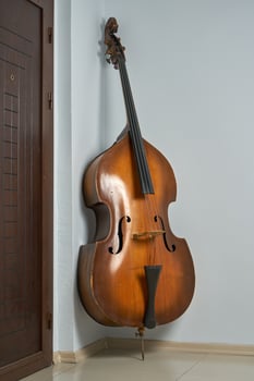 vintage double bass photo