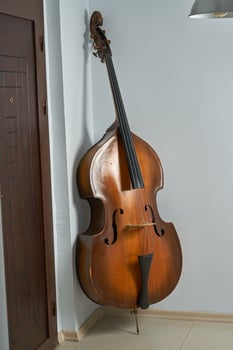 vintage double bass photo