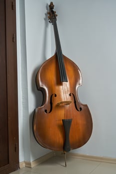 vintage double bass photo