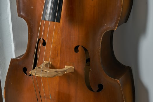 vintage double bass photo