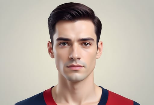 Positive man on clean background photo