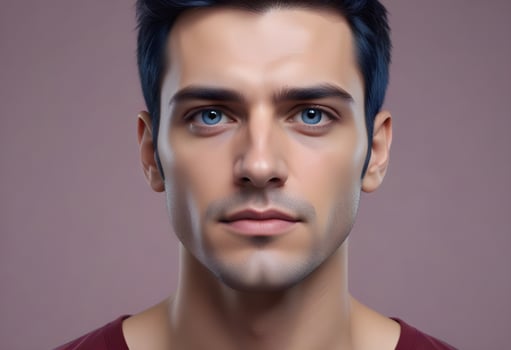 Positive man on clean background photo
