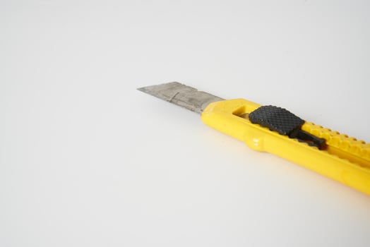 Yellow utility knife photo