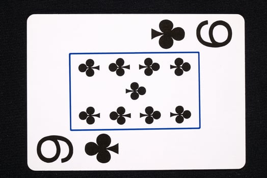play cards on white background photo