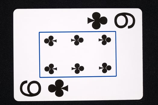 play cards on white background photo