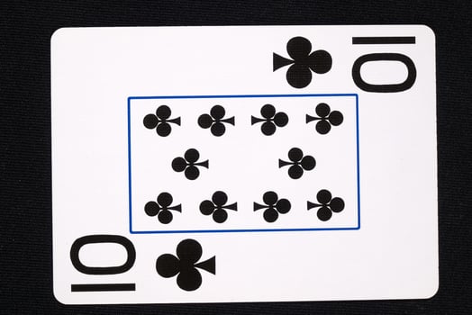 play cards on white background photo