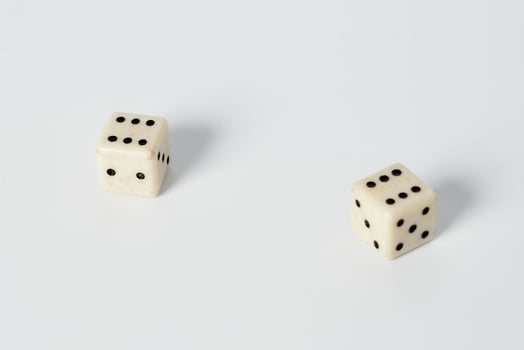 game dice on white background photo
