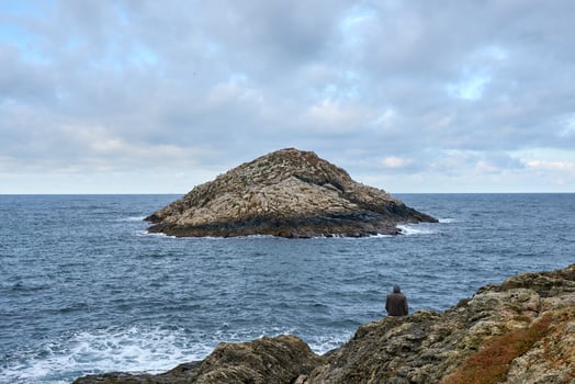 a deserted island in winter photo