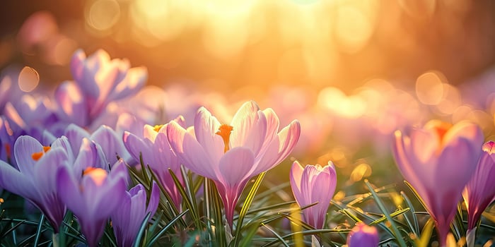 Crocus Flowers Closeup photo