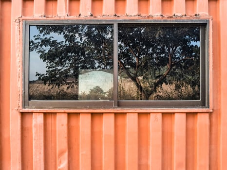 Red Shipping Cargo Container for Logistics and Transportation photo