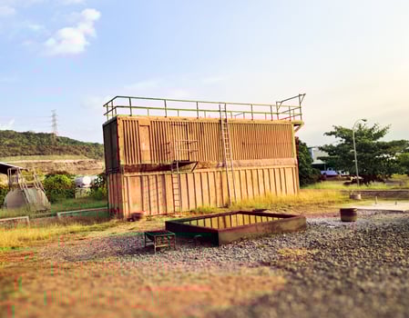 Red Shipping Cargo Container for Logistics and Transportation photo