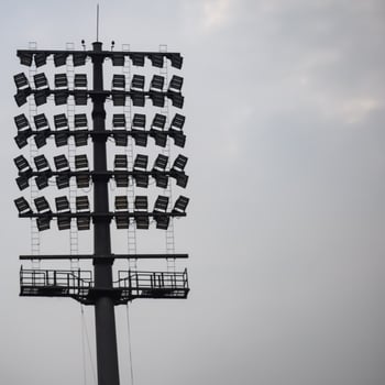 Cricket stadium flood lights poles at Delhi, India, Cricket Stadium Lights photo