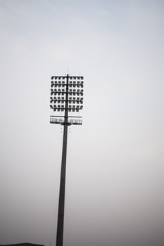 Cricket stadium flood lights poles at Delhi, India, Cricket Stadium Lights photo