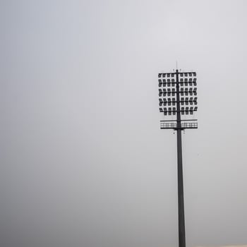Cricket stadium flood lights poles at Delhi, India, Cricket Stadium Lights photo