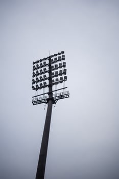Cricket stadium flood lights poles at Delhi, India, Cricket Stadium Lights photo