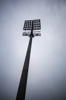 Cricket stadium flood lights poles at Delhi, India, Cricket Stadium Lights photo