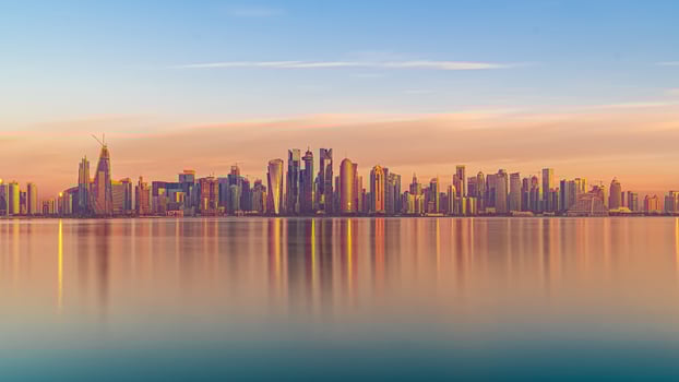 Skyscrapers, tall buildings, beautiful streets and beautiful towers high in the sky in Dubai in the United Arab Emirates photo