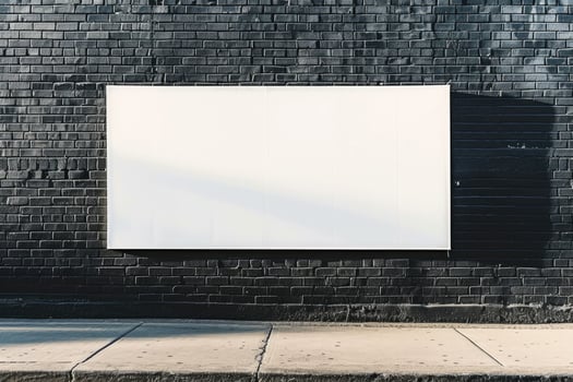White Banner on Brick Wall photo