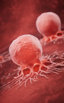 Biological cancer cell and disease, 3d rendering. photo