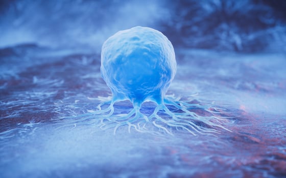 Biological cancer cell and disease, 3d rendering. photo