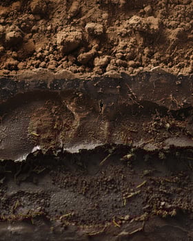 Close-Up of Soil Texture Layers photo