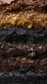 Close-Up of Soil Texture Layers photo