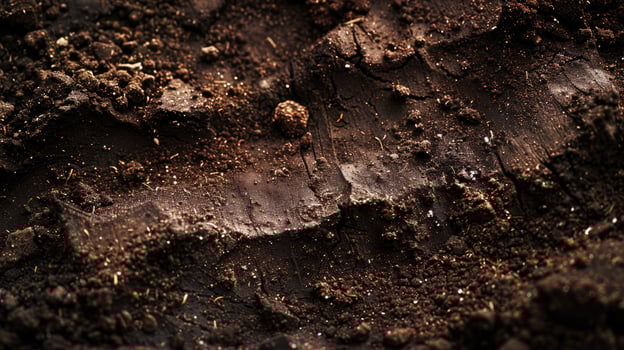 Close-Up of Soil Texture Layers photo