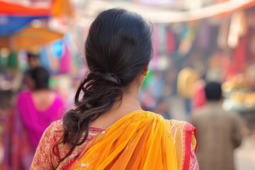 Indian Woman Back View photo