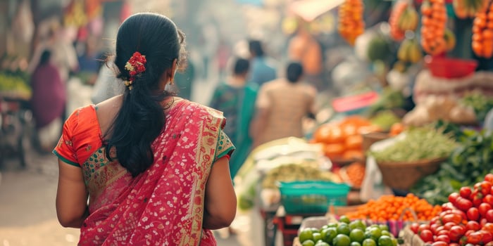 Indian Woman Back View photo