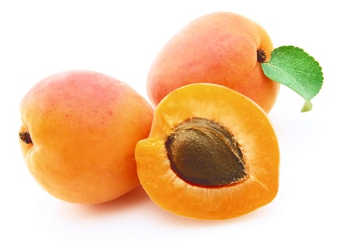 Apricot on white backgrounds photo