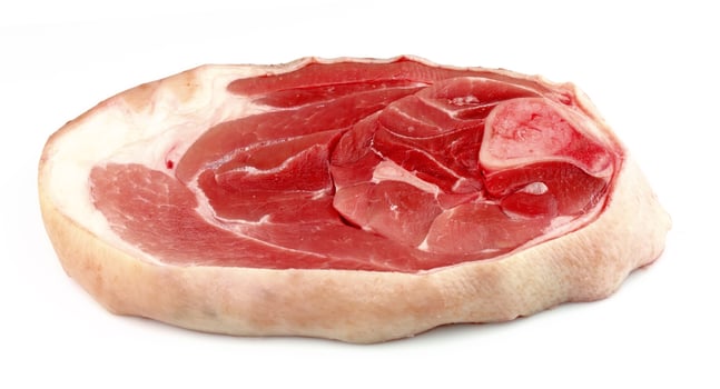 pork leg on white photo