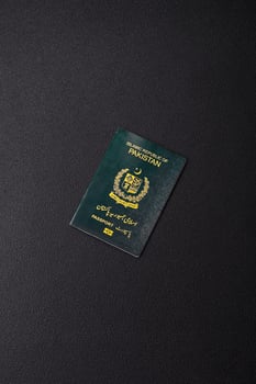 Physical paper international passport of Pakistani citizen photo