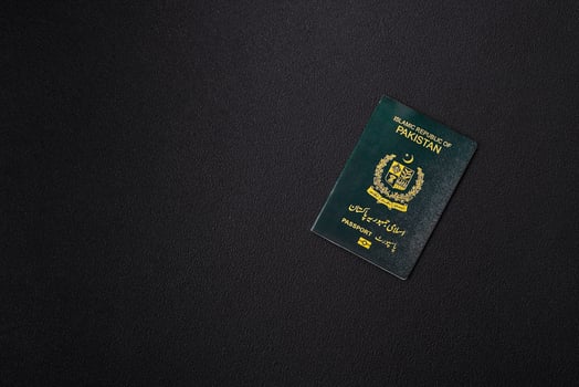 Physical paper international passport of Pakistani citizen photo