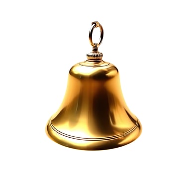 Golden Bell, Isolated on White photo