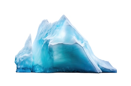Iceberg, Isolated on White photo