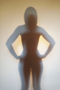 silhouette of an anonymous woman photo