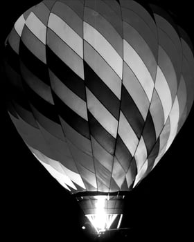 Black and white hot air balloons background photo