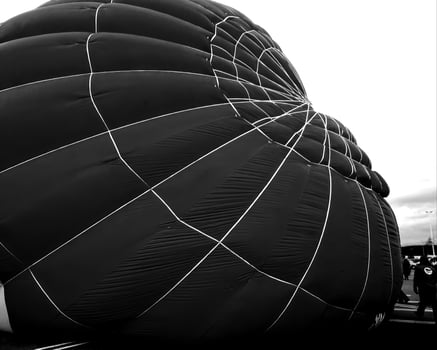 Black and white hot air balloons background photo