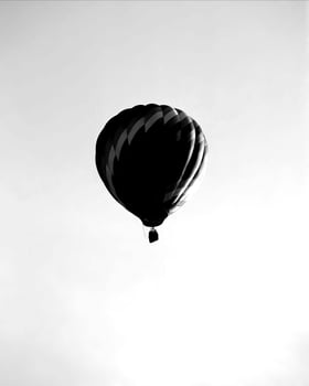 Black and white hot air balloons background photo