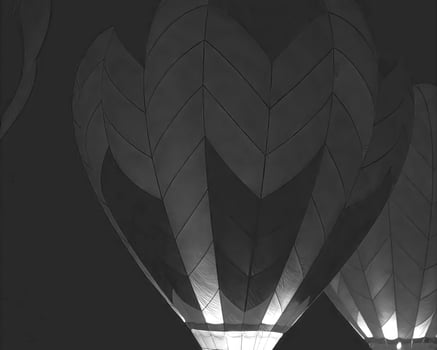 Black and white hot air balloons background photo