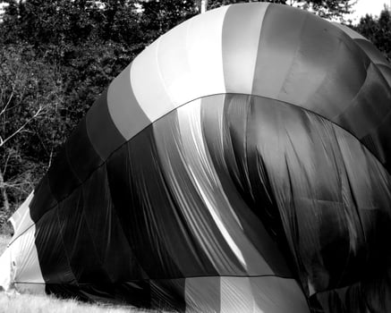 Black and white hot air balloons background photo