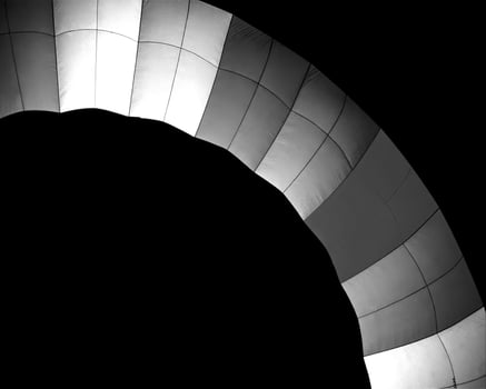 Black and white hot air balloons background photo