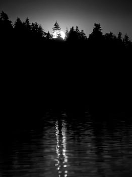 Sunset or sunrise sky black and white monochrome background photo