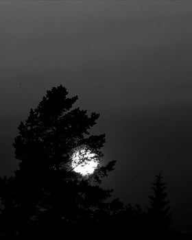 Sunset or sunrise sky black and white monochrome background photo