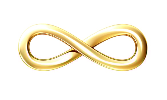 Infinity Symbol, Isolated on White photo