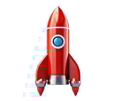 Space Ship, Isolated on White photo