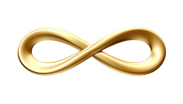 Infinity Symbol, Isolated on White photo