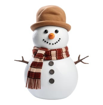 Snowman, Isolated on White photo