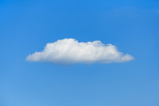 Alone cloud in the clear blue sky photo
