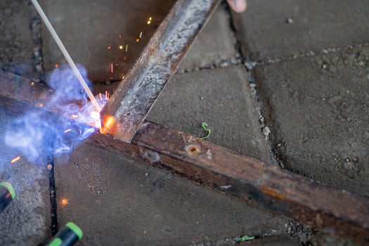 Welding Metal Rod Close-Up photo